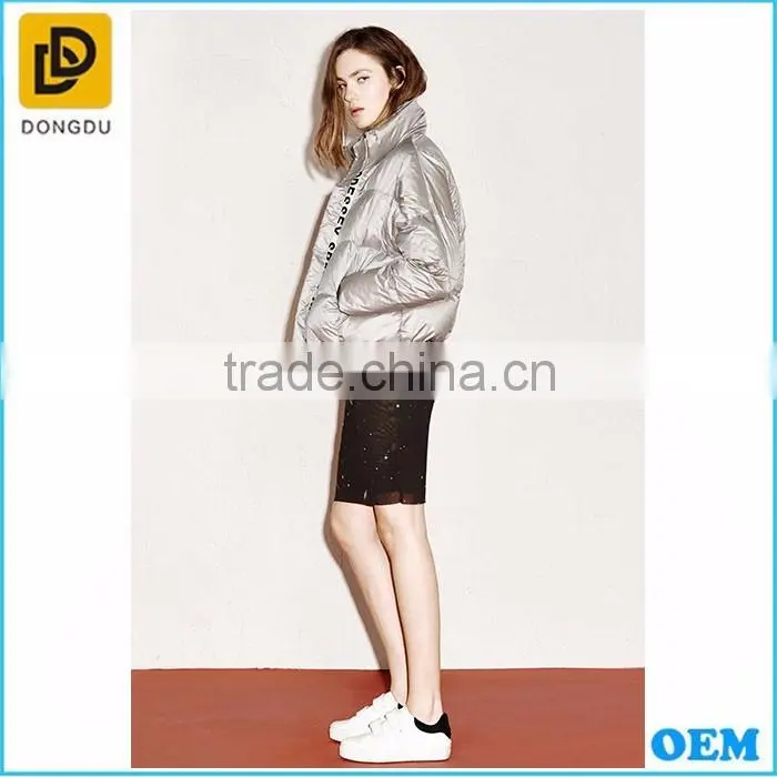 New design short duck down jacket for women wholesale