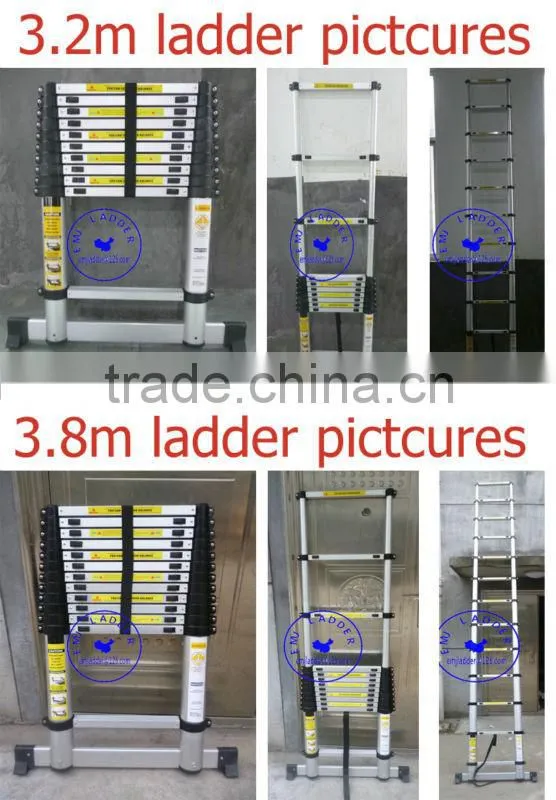 TELESCOPIC 3.2m ALUMINIUM DIY FOLDABLE EXTENDABLE BULIDERS MULTI PURPOSE LADDER
