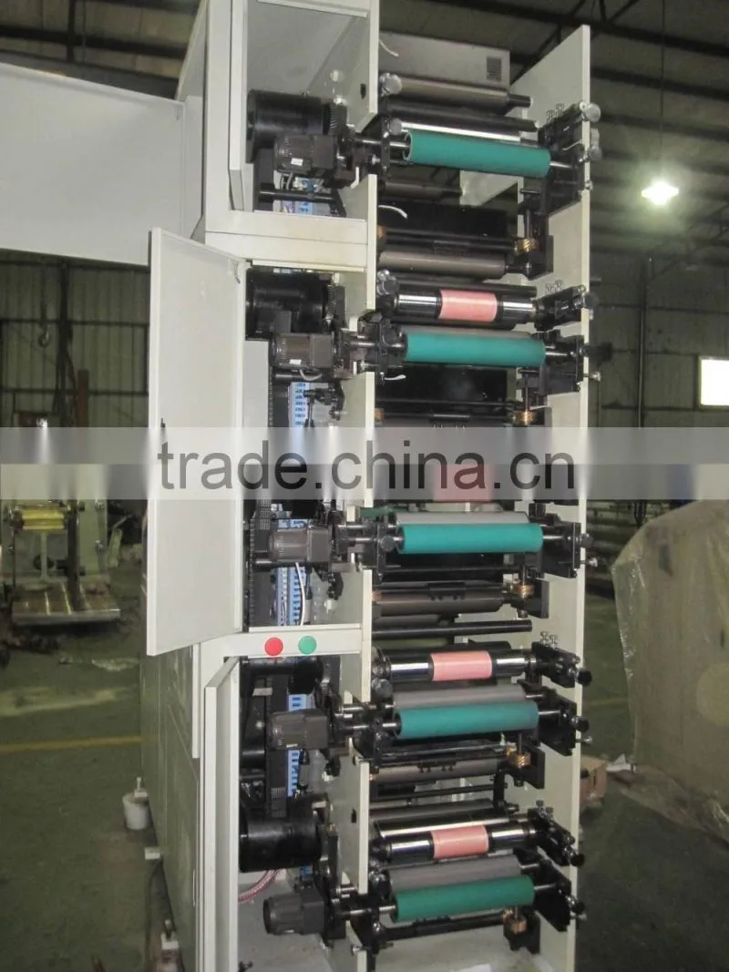Adhesive transparent PVC PE BOPP PET IR UV flexo sticker label printing machine ( With die cutting and slitting)