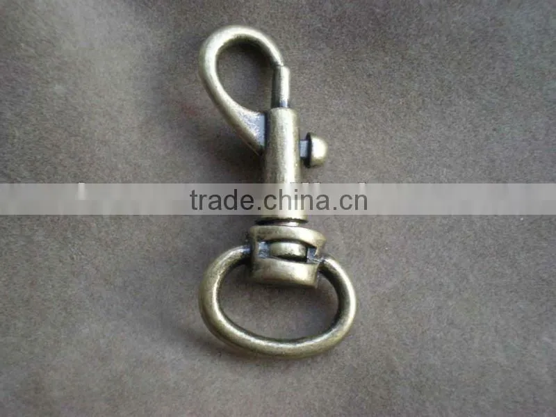 Metal swivel bolt snap for handbag