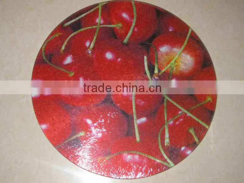 5mm tempered glass cutting board with black