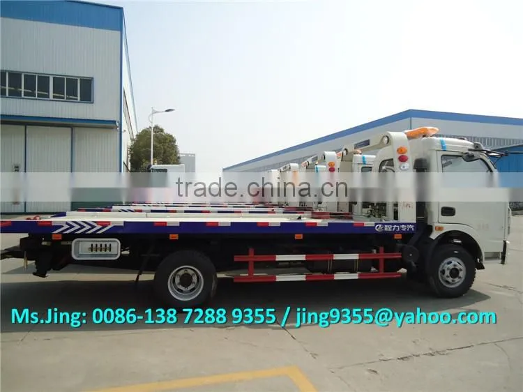 DFAC Euro III towing truck, 5600*2350mm flatbed tow truck,cheap tow trucks for sale