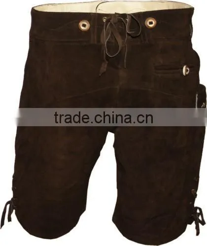 Genuine Suede Bavarian Herren Trachten Lederhose kurz