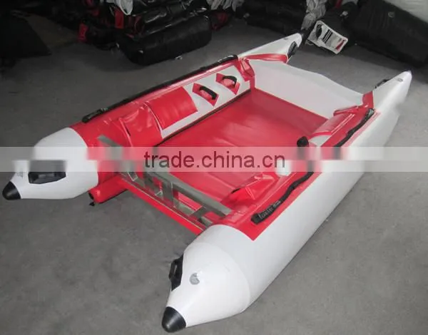 PVC/Hypalon material high speed Inflatable Boat Catamaran 330 car marine boat
