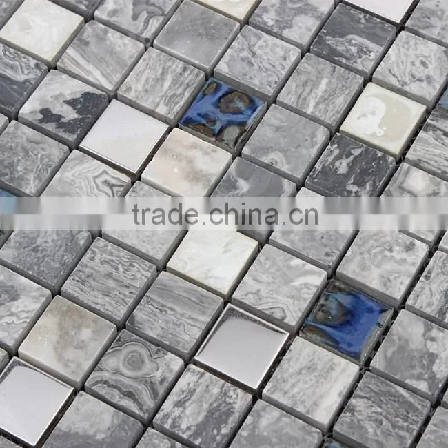 Manufacturer price glass stone strip mosaic