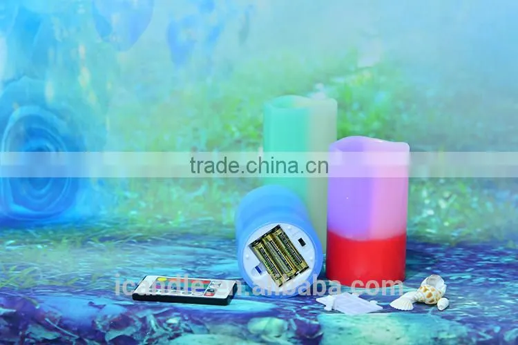 Moving Wick Unscented Wax Pillar Candle led mirage flameless candle