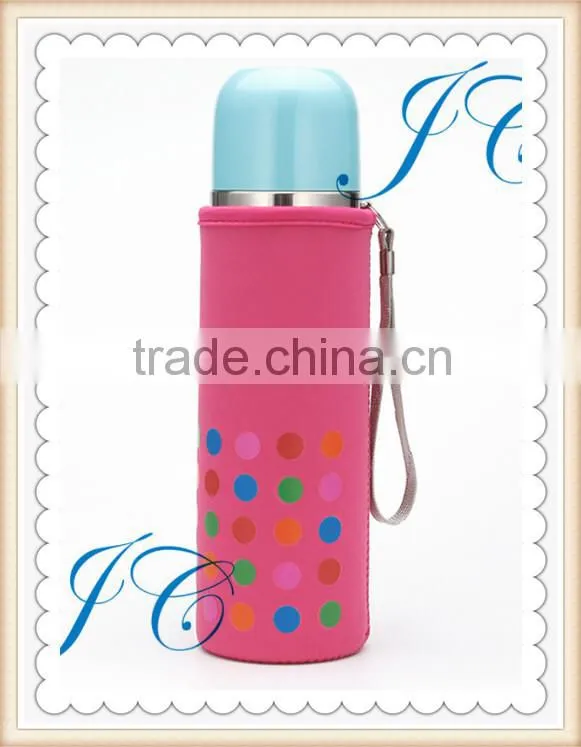 Pink beautiful high quality neoprene coffee cup sleeves with custom logo printing for promotion