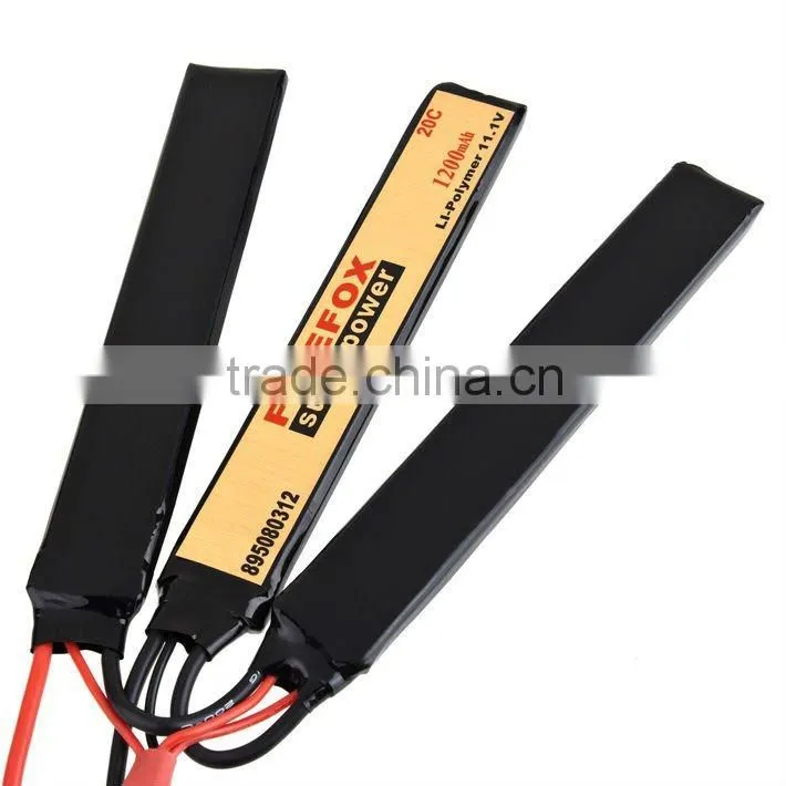 mini airsoft gun battery Firefox Lipo 3S 11.1V 1200mAh 20C airsoft Triple Airsoft Battery AEG airsoft electric gun triplets