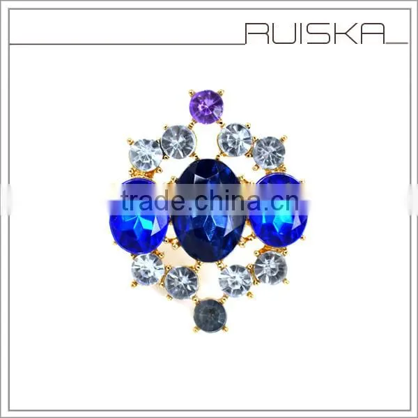 2015 Latest Arrival Fashionable Design Crystal Shine Brooch