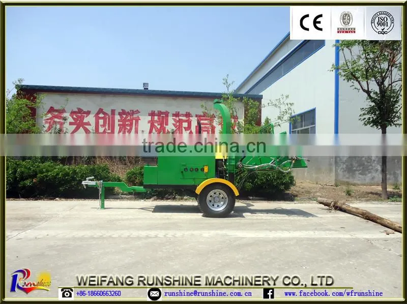 22HP diesel mobile wood chipper machine