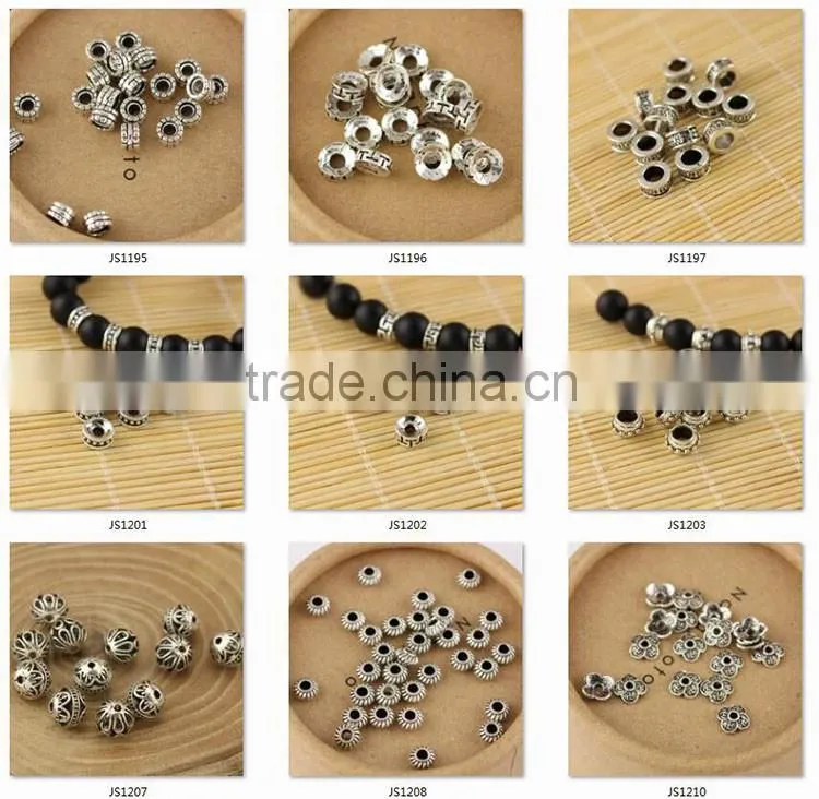 JS1218 Gold silver double disc rondelle spacer Beads,hot bracelet jewelry finding supplies