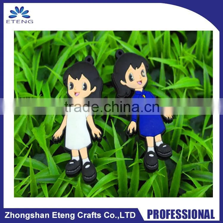 Promotion gifts away custom design soft rubber keychain for anniversary