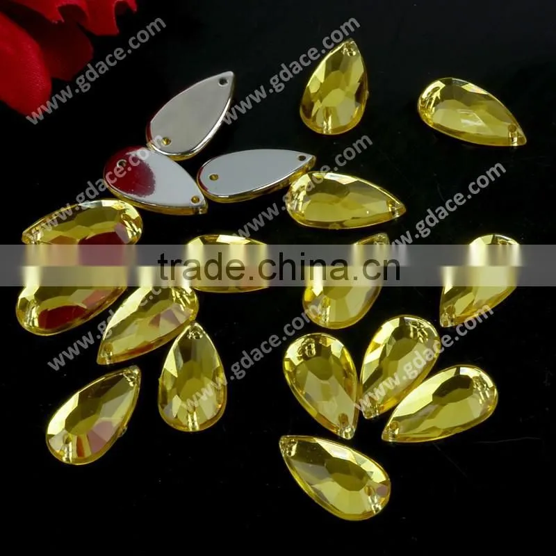 wholesale drop Sew-on Stone, Sew on Acrylic Rhinestone, Flat back acrylic rhinestone for wedding dress DIY crafts