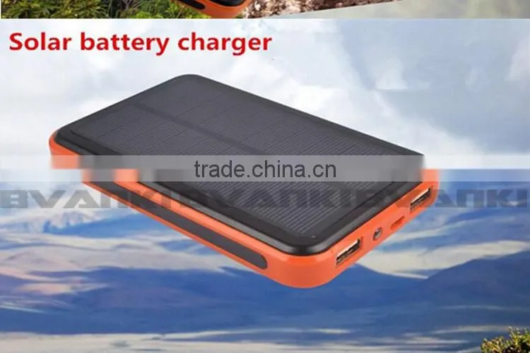 Hot new products for 2015 outdoor Waterproof Solar Mobile portable Power Bank Charger 12000mAh