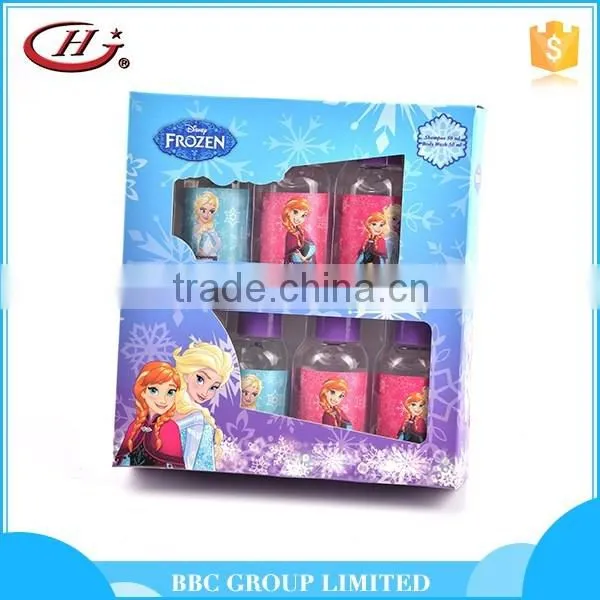 BBC Frozen Gift Sets OEM 004 2016 New product cute girl mild body wash hair shampoo import