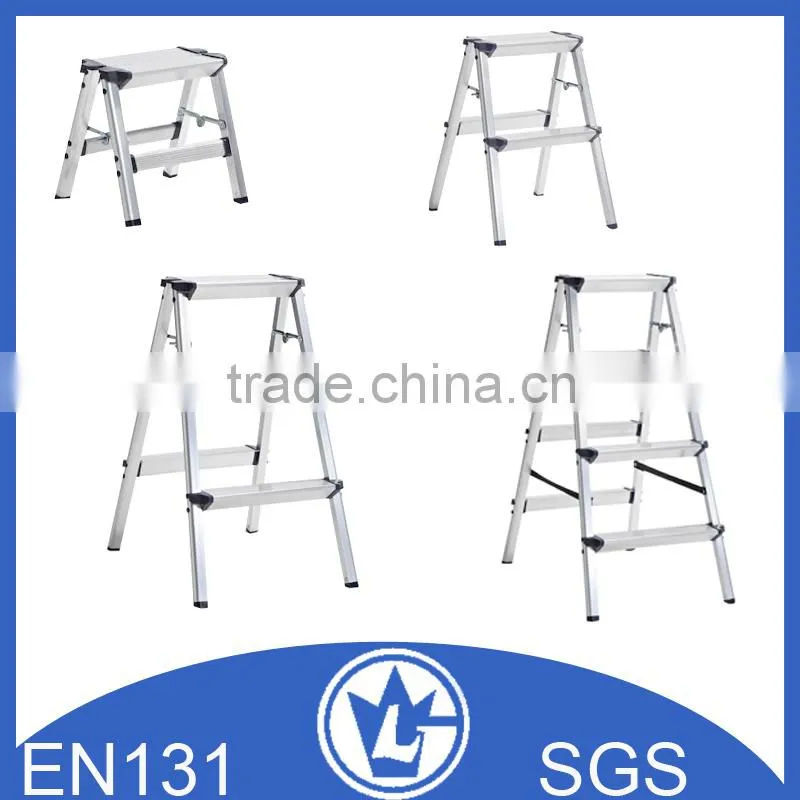 Portable Aluminium Ladder with Rubber Cover Step, Safety Handrail GS and EN131 approval