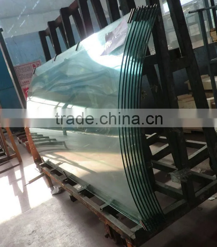 3-15mm Clear Curved Tempered glass