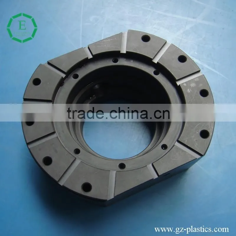 Abrasion Resistance PEEK plastic block by CNC machining