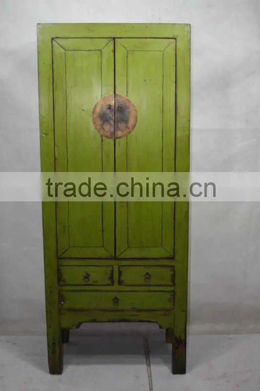chinese antique two door three drawer wardrobe