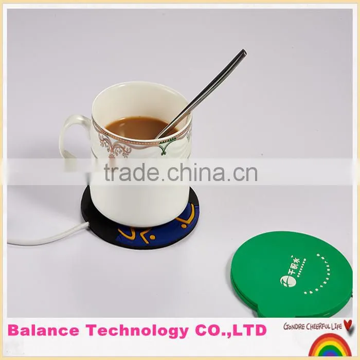 Hot USB heat warmer/cup mat/coffe coaster/vacuum cup pvc coaster