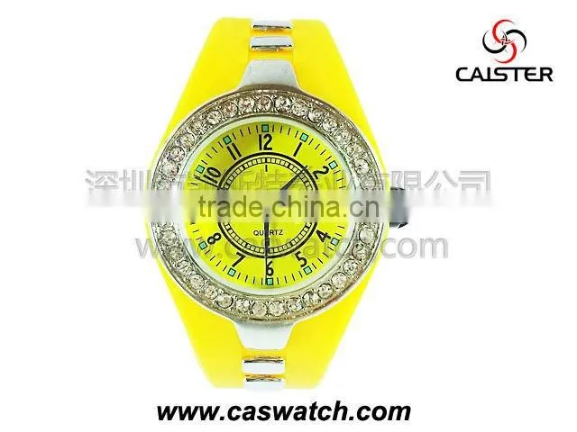 Shinely color diamond silicon watch.