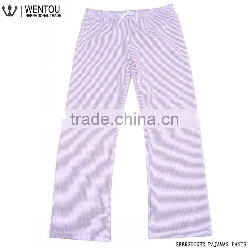 New Arrival Charmeuse Stripe Seersucker Pajama Pants