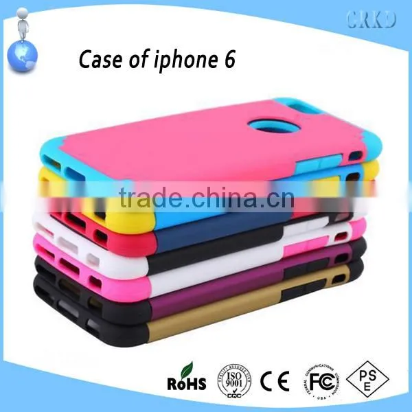 High quality for iphone 6 case pc+silicone case