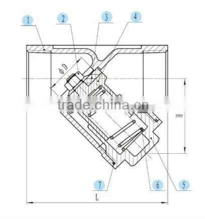 Y TYPE SPRING CHECK VALVE PN40