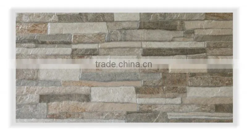 Rustic culture digital design 3D inkjet exterior wall tile 300x600