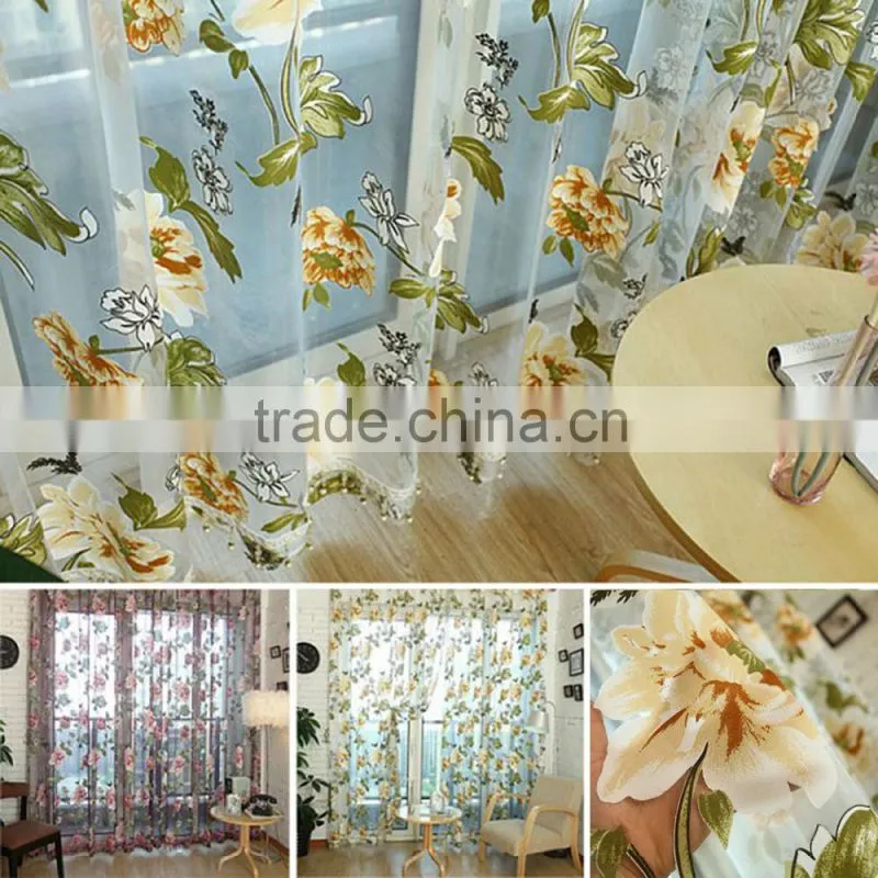 New Tulle Shielding Floral Curtains Window Screen Bedroom Living Room Decorations Curtains/drape/panel/treatment SV029981