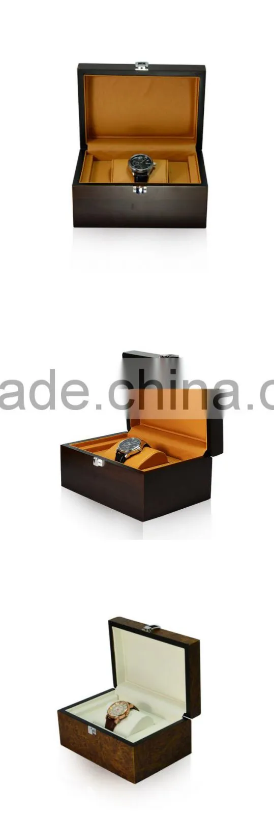 Custom Logo Printed Personalized Luxury Glossy Single Wood Watch Box