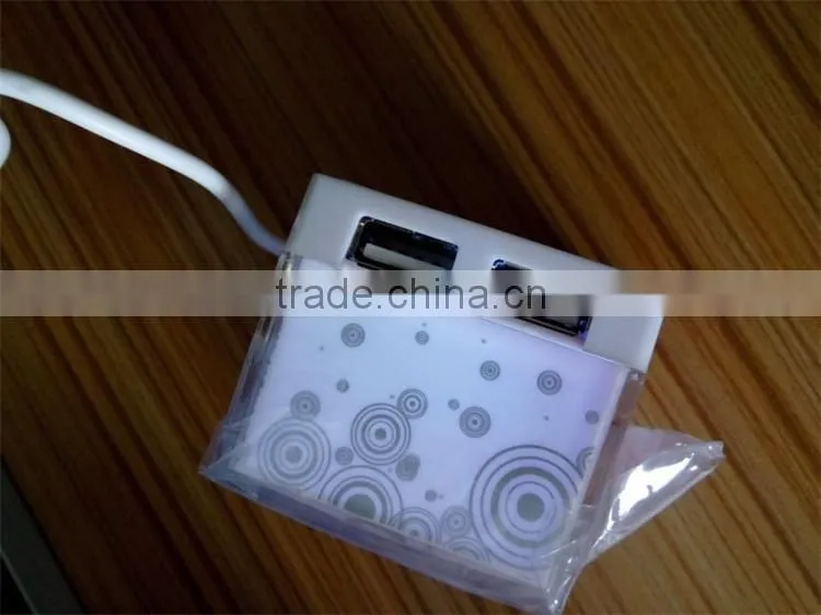 Promotional gift computer Colorful LED 4 Port Mini USB HUB