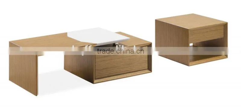 CT-32 ET-32 stainless steel wood modern coffee table