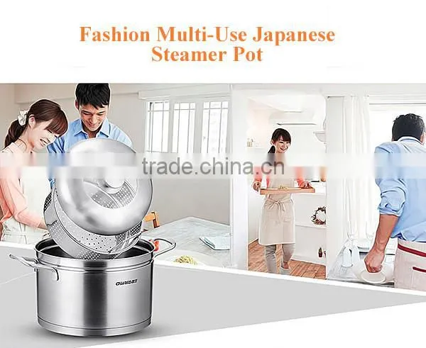 Japanese Large Food Steamer, Couscous Steamer Pot, Stainless Steel Steamer Pot