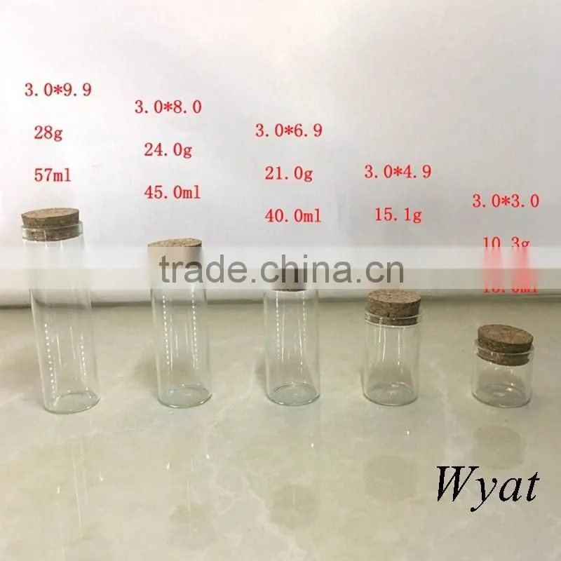 cheap round glass wishing bottles with cork manufacturer