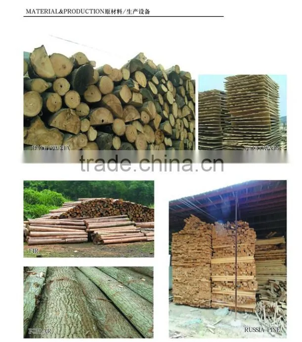 square wood paulownia edged glued board