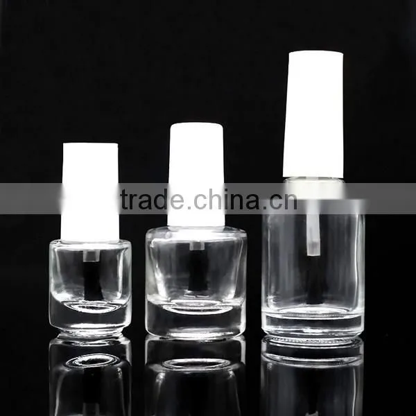 wholesale empty 5ml 10ml 15ml clear nail polish bottle with cap and brush stock