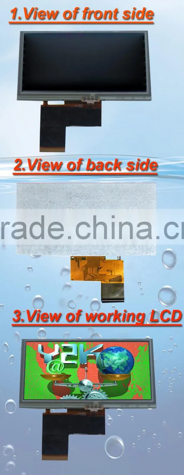 4.3inch 480*272 RGB interface landscape tft lcd touch display with RTP