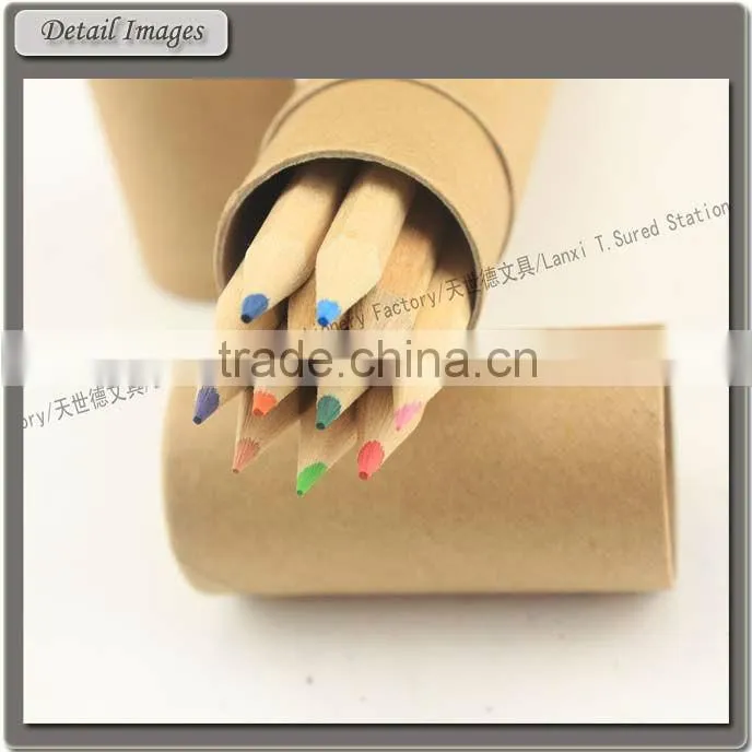 12 Pcs Natural Wood Drawing Color Pencil Set In Tube
