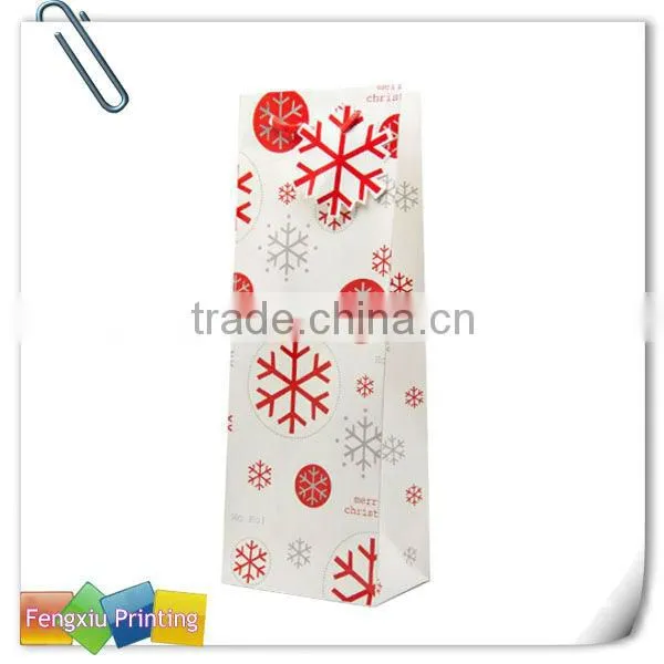 Christmas Wine Paper Bag with Handles