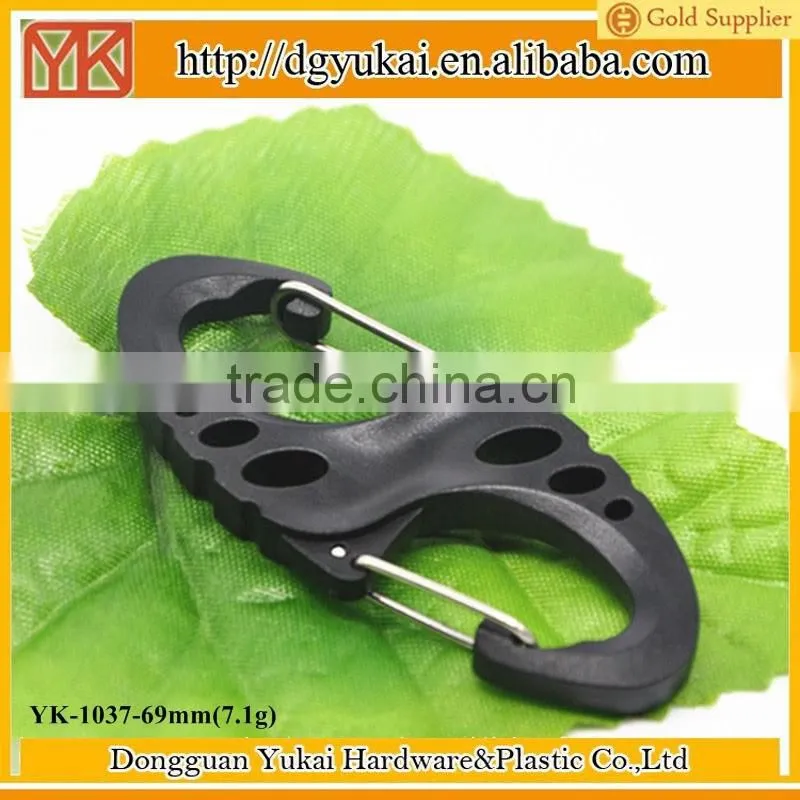 Yukai Large S biner plastic double lock carabineer keychain carabineer