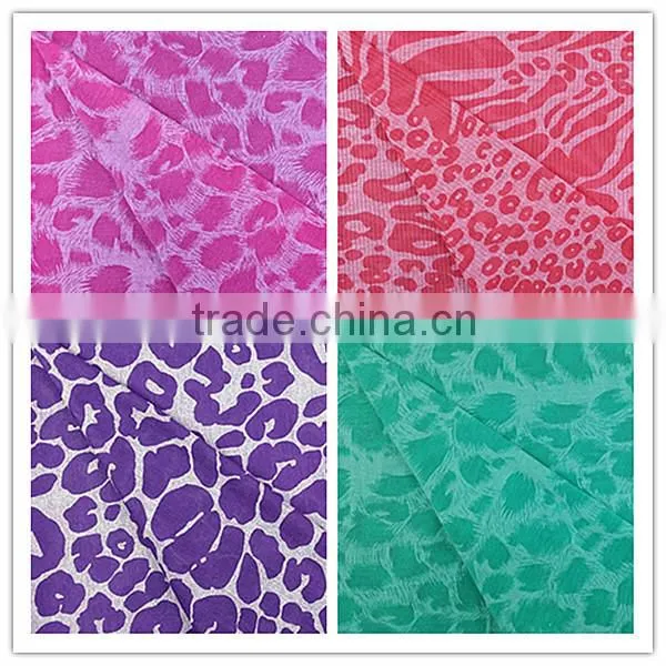 Esse Textile knitted fabric T/R leopard burnout fabric for garment