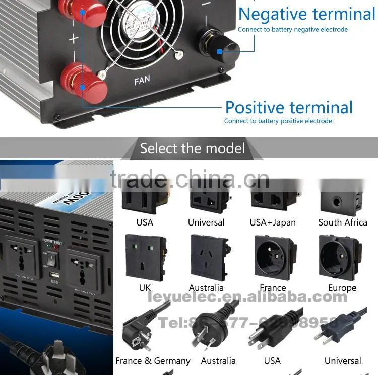 China famous factory outlet OPIP-3000 pure sine wave power inverter DC12v to AC 110v/220v power inverter