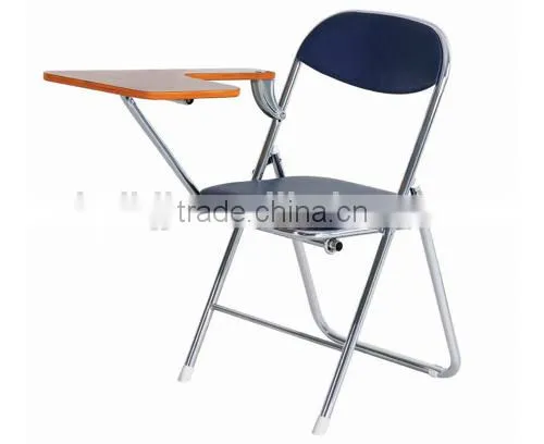 strong PU folding meeting chair with tablet1084B