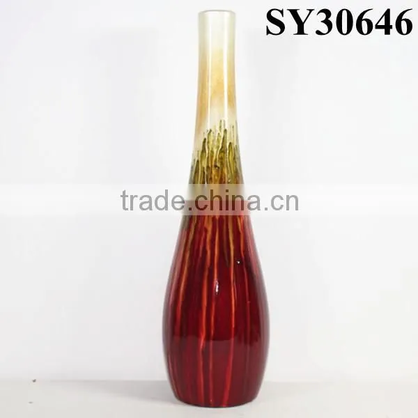 Glazed vase for sale orange big china ceramic vase
