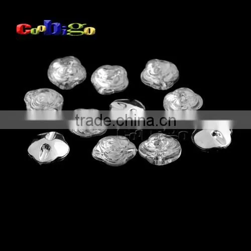24L(15mm) Acrylic Sewing Rhinestone Rose Button For Apparel Bag Accessories#FLN025-24L(06)