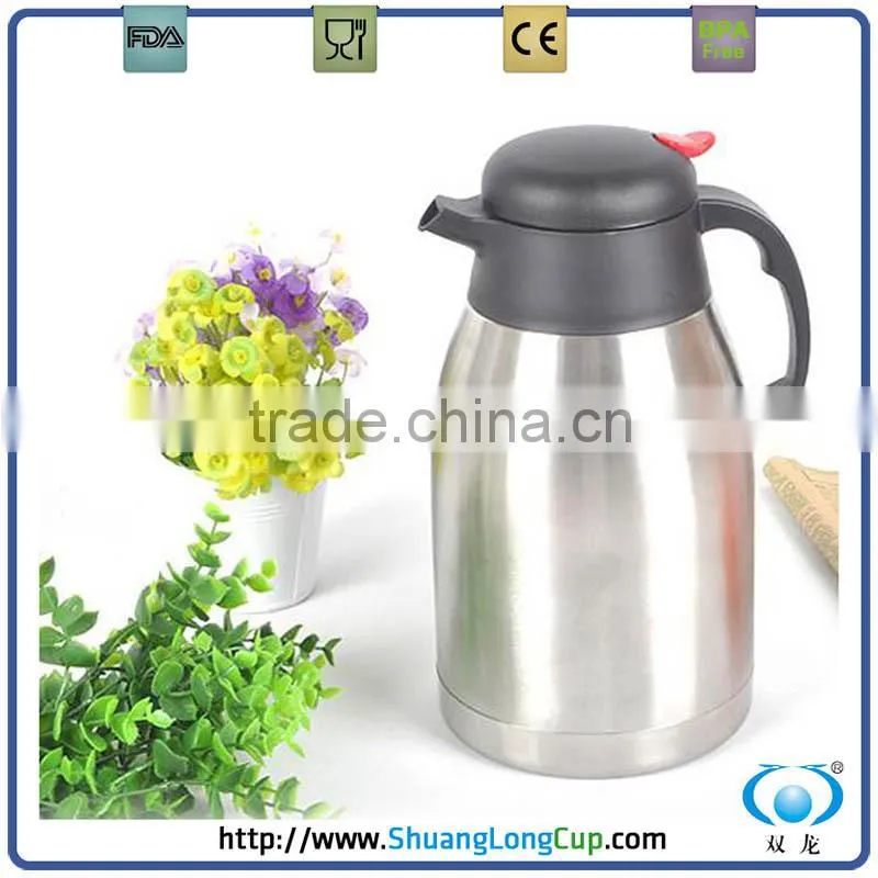 wholesale stainless steel flat cap thermos coffee maker,coffee pot
