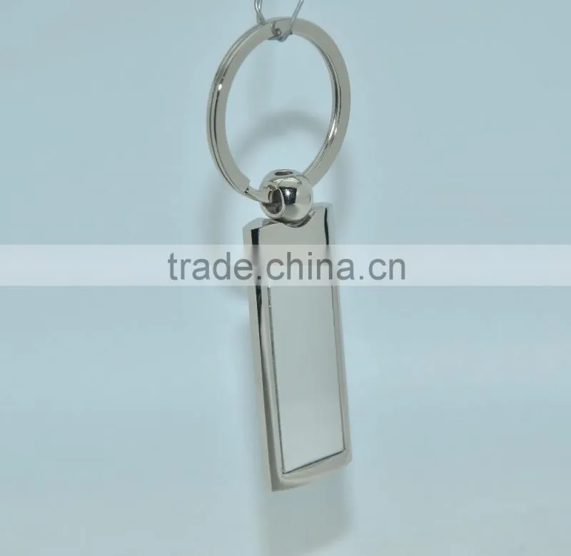 Metal die cut keychains with embossed logo