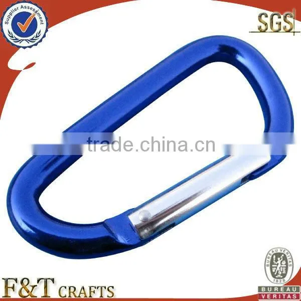 cheap Black D Shaped Aluminum Alloy Snap Clip aluminum carabiner keychain