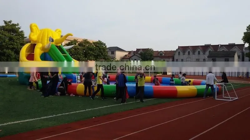 commercial giant inflatable water slide with pool/ water park for sale